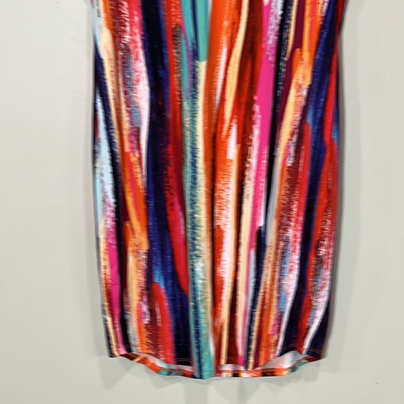 Beautiful Multicolored Plus Size Sleeveless Dress. Size 2X. - Picture 3 of 6